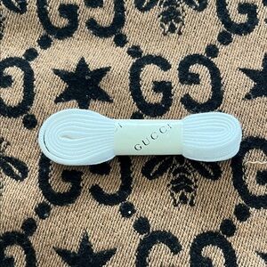 Gucci White Shoelaces with Logo
